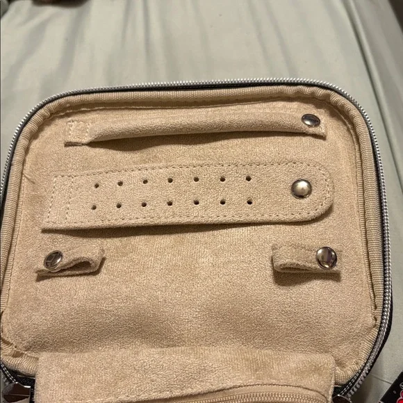 Brighton Black Cosmetic Case with Red Heart Motif - Picture 5 of 7